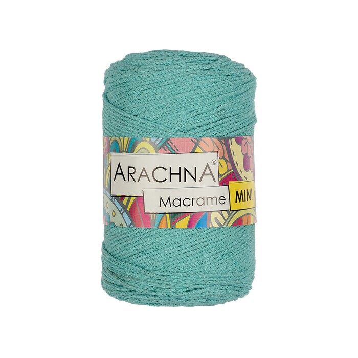 Шнур Arachna "Macrame MINI" 19 мятный 80% хлопок, 20% полиэстер 250 гр 200 м