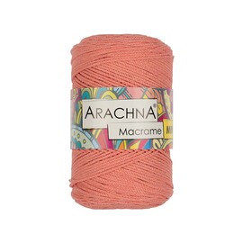 Шнур Arachna "Macrame MINI" 04 св.коралловый 80% хлопок, 20% полиэстер 250 гр 200 м