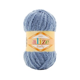 Пряжа Alize "Softy" 374 цв. Джинс 100% микрополиэстр 50гр. 115м